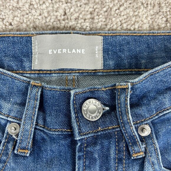 Everlane High Rise Ankle Jeans Womens Size 24" Medium Wash Stretch Skinny Ladies - Picture 2 of 9